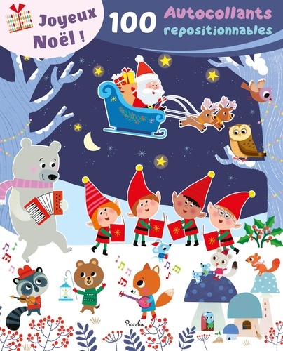 100 autocollants repositionnables Noël