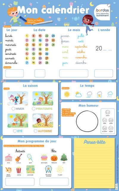 LES POSTERS EFFACABLES - MON CALENDRIER