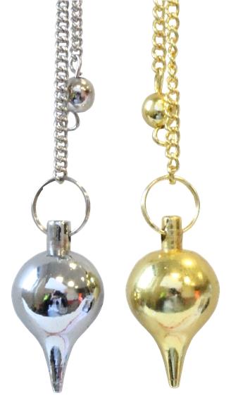 MIX PENDULES GOUTTE - METAL DORE ET CHROME