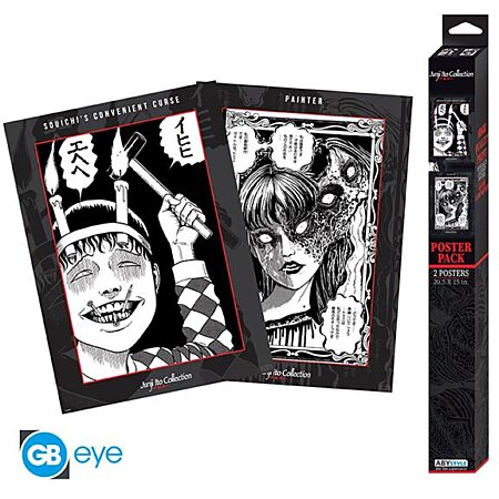 Junji Ito - Set 2 chibi posters 52 x 38cm : Souichi et Tomie
