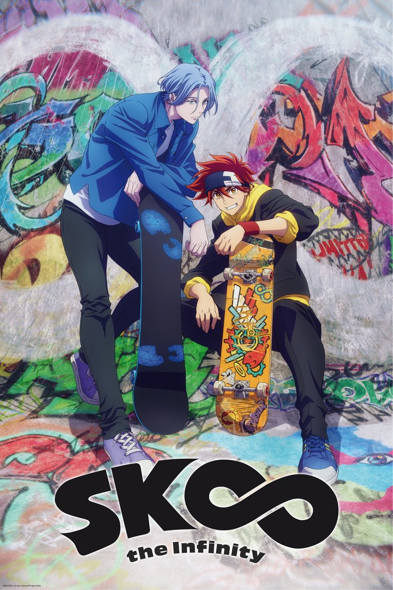 Sk8 The Infinity - Poster roulé maxi 91,5 x 61 cm : Reki et Langa