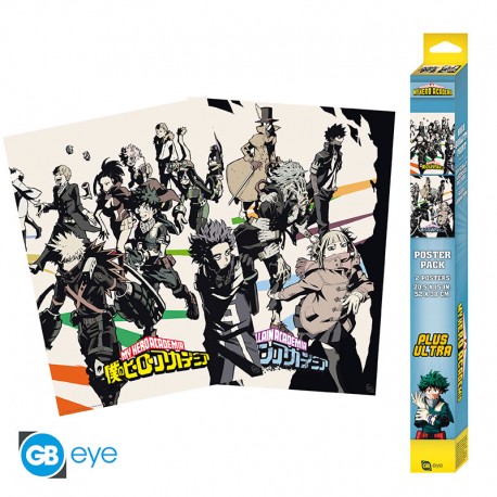 My Hero Academia - Set 2 chibi posters 52x38cm - "Héros, Vilains"
