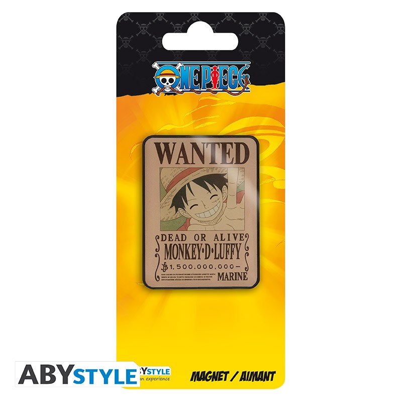 One Piece - Aimant Premium : Wanted Luffy