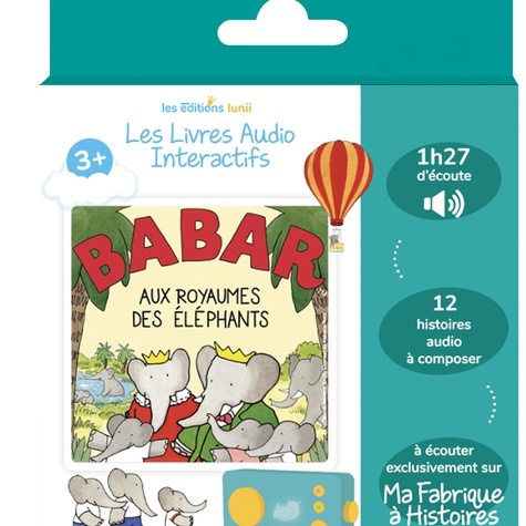 Coffret livre audio - babar aux royaumes des elephants