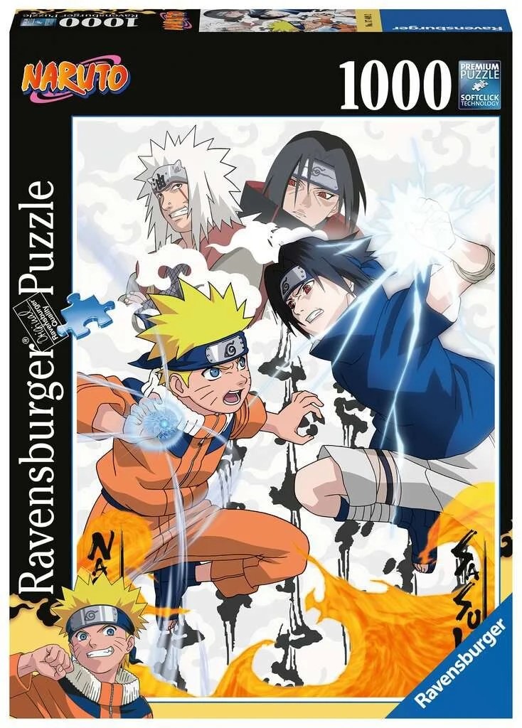 Puzzle 1000 pièces : Naruto vs Sasuke