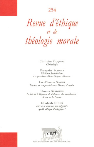 Revue d'éthique et de théologie morale N° 254, Juin 2009