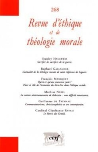 Revue d'éthique et de théologie morale N° 268, Mars 2012