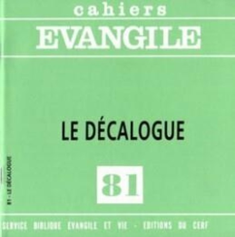 Cahiers Evangile N° 81 : Le Décalogue