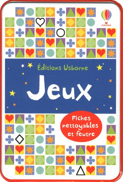 Jeux. Fiches nettoyables et feutre
