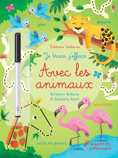 Avec les animaux. Avec un feutre à encre effaçable