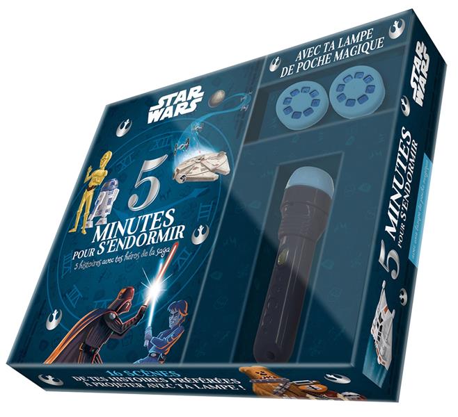 Coffret 5 minutes pour s'endormir Star Wars. 5 histoires avec tes héros de la saga. Contient 1 livre
