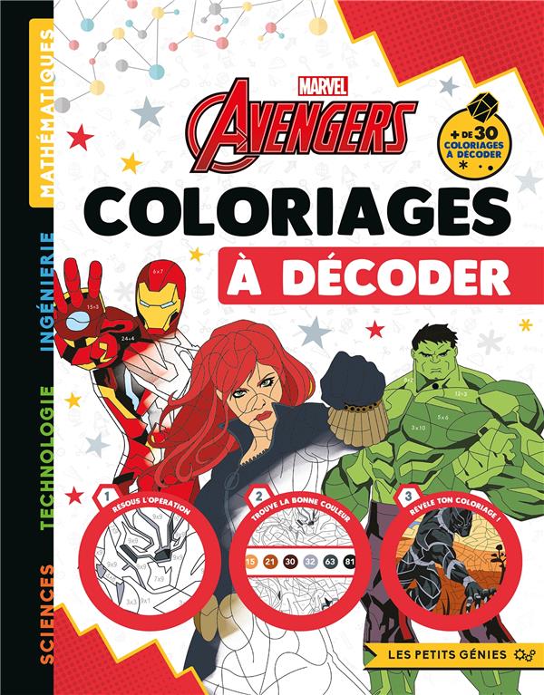 Coloriages à décoder Marvel Avengers