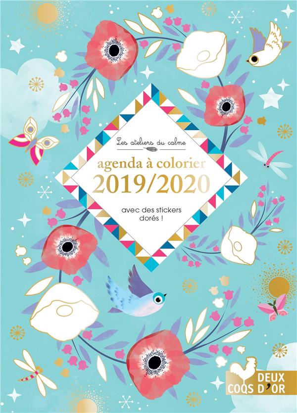 Agenda à colorier avec des stickers dorés ! Edition 2019-2020