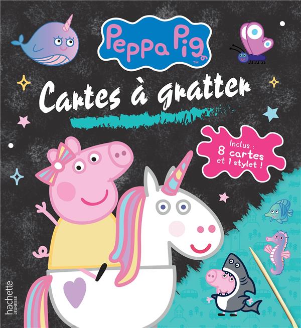 Cartes à gratter Peppa Pig. Avec 8 cartes et 1 stylet