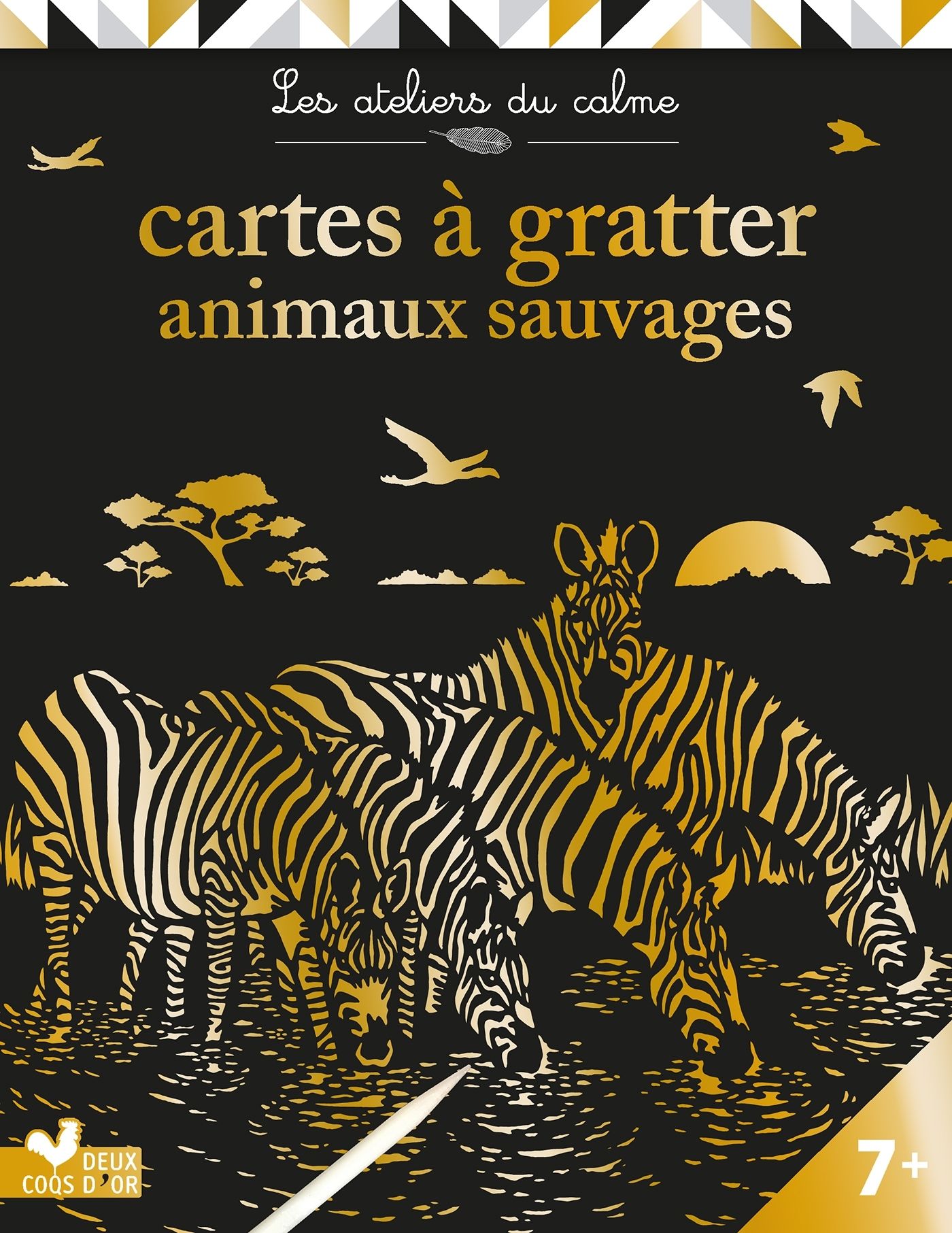 Cartes à gratter animaux sauvages. Avec 6 cartes à gratter et 1 stylet