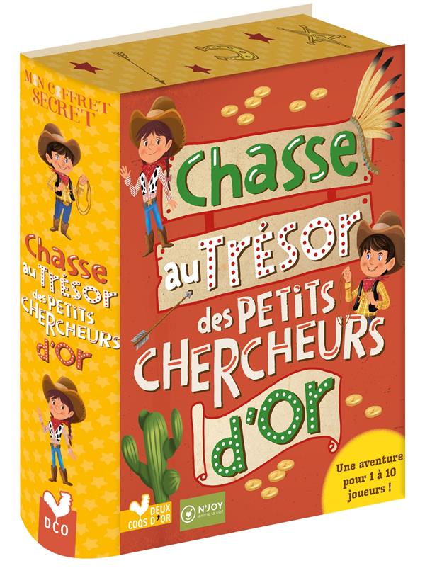 Chasse au trésor des petits chercheurs d'or. Avec 10 chapeaux de Cow-Boy, 10 pépites dorées, 1 planc