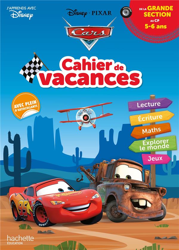 Cahier de vacances de la grande section au CP. Disney Pixar Cars, Edition 2022