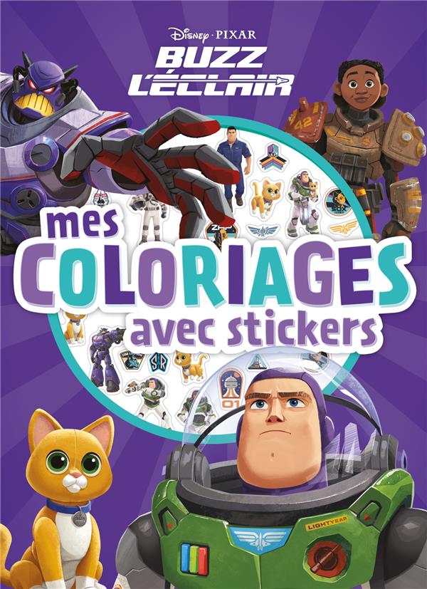 Mes coloriages avec stickers Disney Pixar Buzz l'éclair