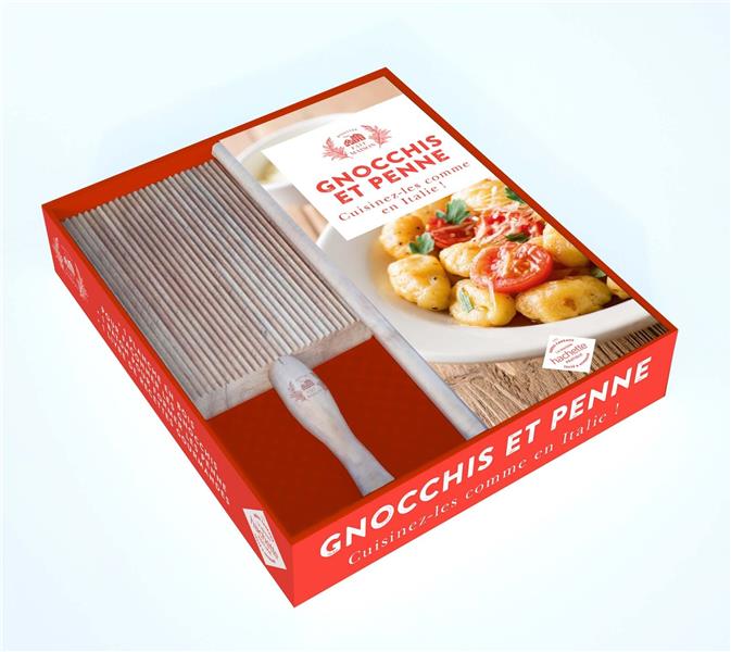 Gnocchis et penne. Cuisinez-les comme en Italie ! Avec 1 planche en bois, 1 bâton et un livre de rec