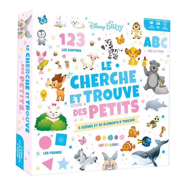 DISNEY BABY - COFFRET LE CHERCHE ET TROUVE DES PETITS (COULEURS, FORMES, CHIFFRES, LETTRES) - LES CO