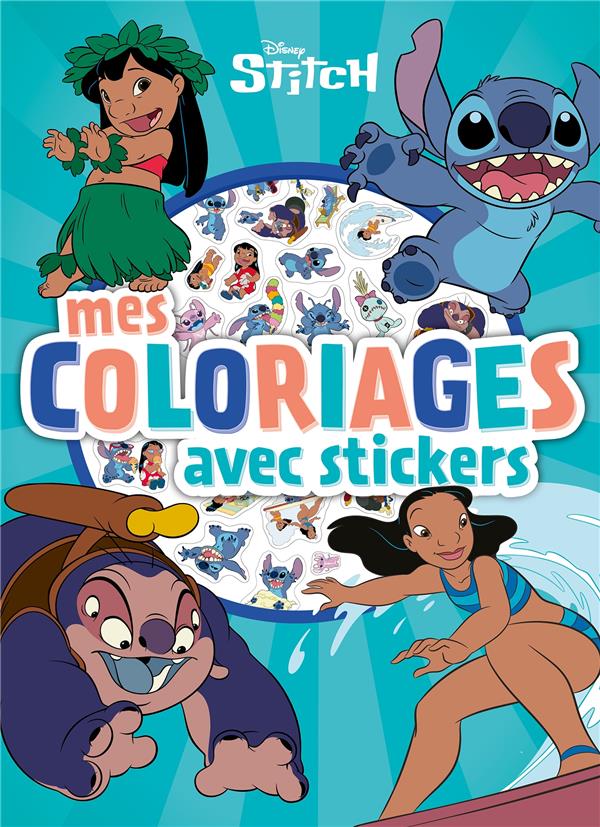 Mes coloriages avec stickers Lilo et Stitch