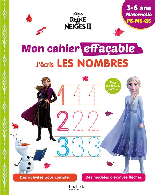 J'écris les nombres La Reine des Neiges II. Maternelle PS-MS-GS