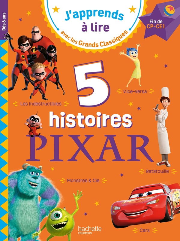 5 histoires Pixar. Fin de CP-CE1