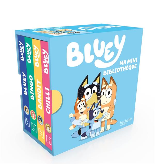 Bluey : Ma mini bibliothèque. Coffret en 4 volumes : Bluey ; Bingo ; Bandit ; Chili