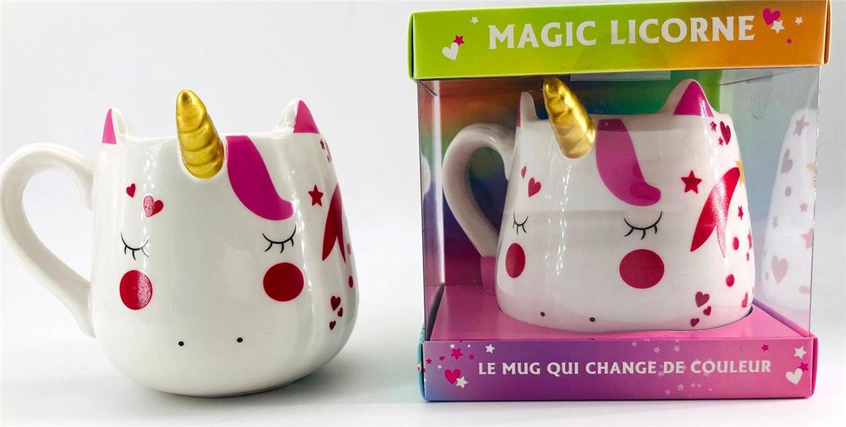 Mug magic licorne. Avec 1 mug thermoréactif