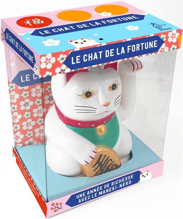 Le Chat de la Fortune. Coffret avec 1 chat porte-bonheur, et 1 livre de comptes