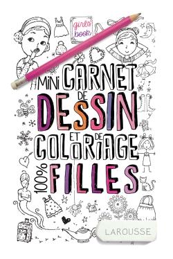 Mini-carnet de dessins et coloriages 100 % filles