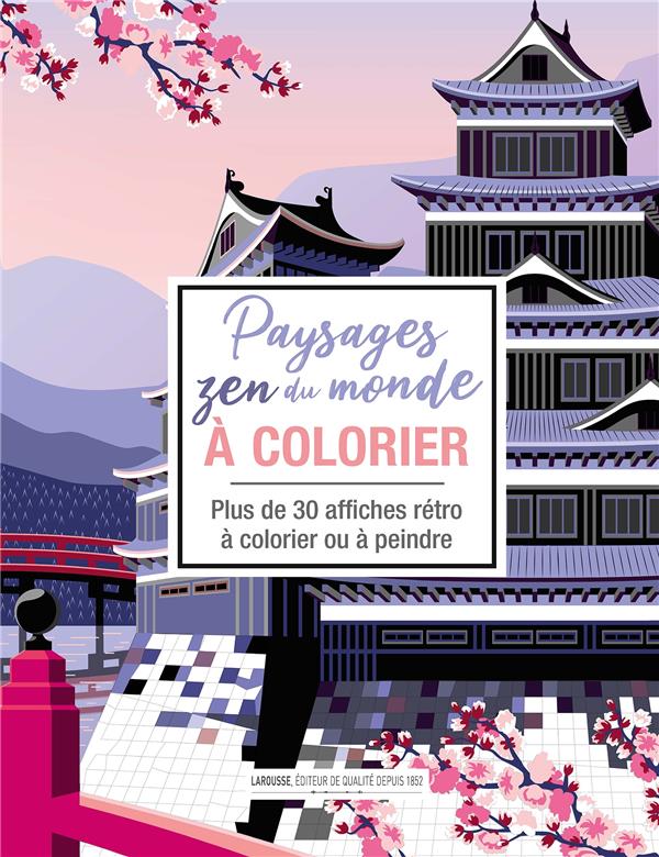 Paysages zen du monde à colorier. Plus de 30 affiches rétro à colorier ou à peindre