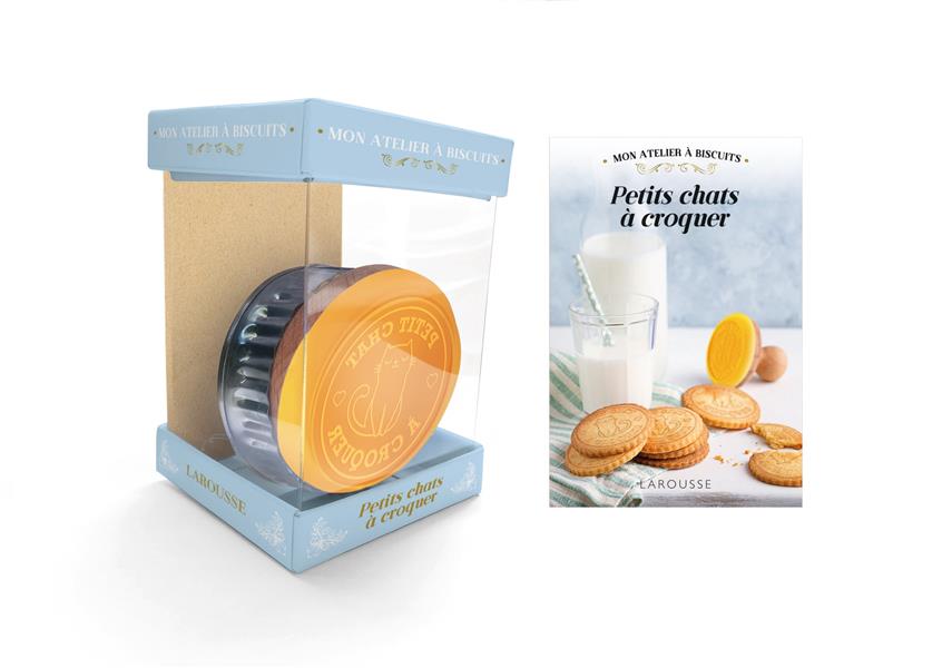 Mon atelier à biscuits, petits chats à croquer. Avec 1 emporte-pièce à biscuits, 1 tampon