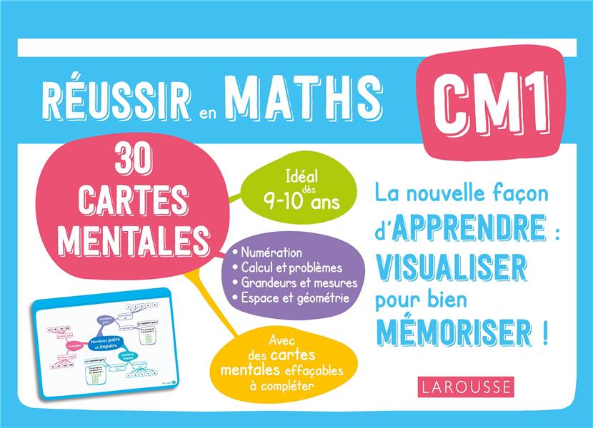 Mathématiques CM1 Mes cartes mentales. Réussir en maths