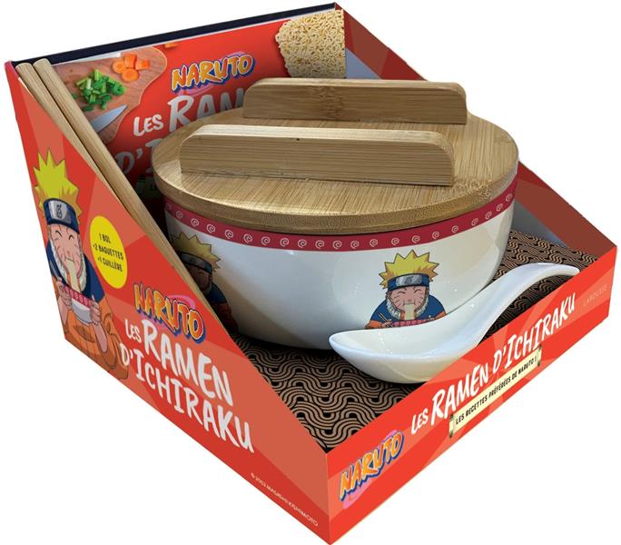 Naruto, les meilleurs ramens. Ramens, pad thaï, bibimbap & cie ! Coffret avec 1 bol, 1 paire de bagu