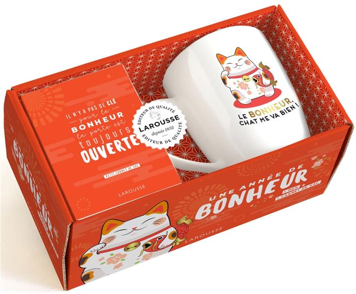 Une année de bonheur. Avec 1 joli mug et 1 carnet de sac