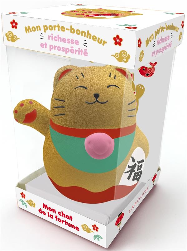 Mon porte-bonheur richesse et prospérité. Mon chat de la fortune. Avec un squishy et un carnet