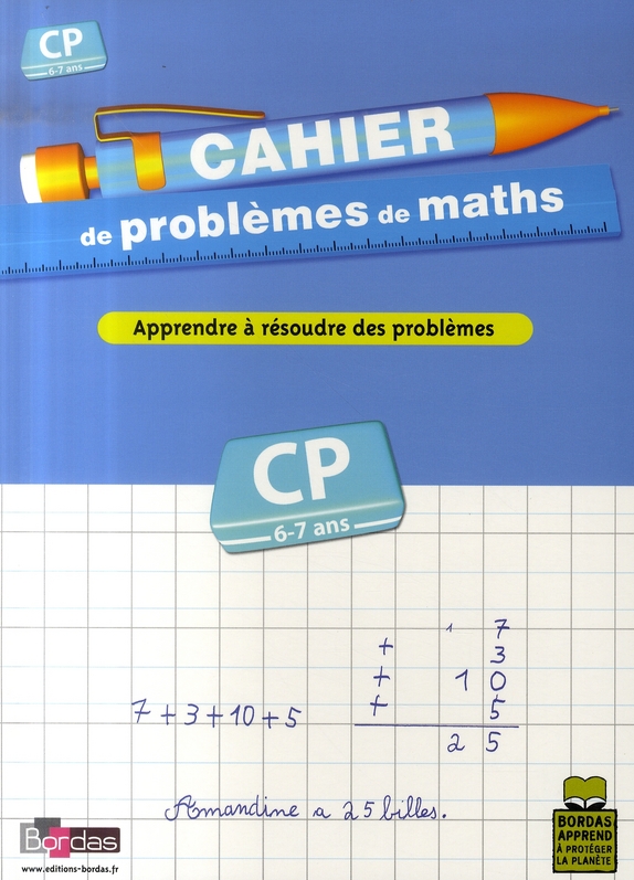 Cahier de problèmes de maths CP
