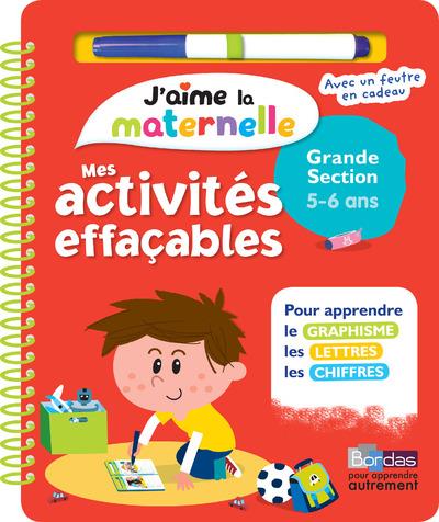 Mes activités effaçables, grande section 5-6 ans. Avec un feutre, Edition 2018