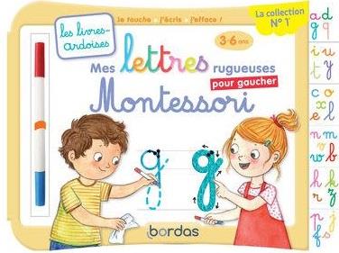 Mes lettres rugueuses Montessori pour gaucher