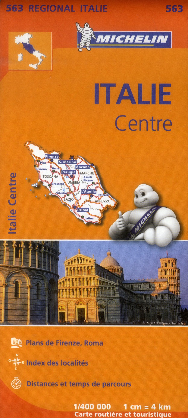 ITALIE CENTRE 11563 CARTE ' REGIONAL ' MICHELIN KA