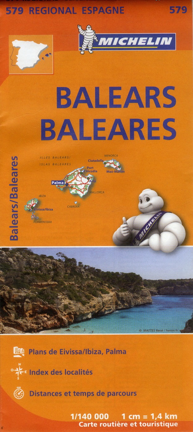 BALEARES 11579 CARTE ' REGIONAL ' MICHELIN KAART
