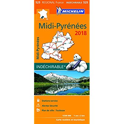 525 Midi Pyrénées 2018 indéchirable 1:200000