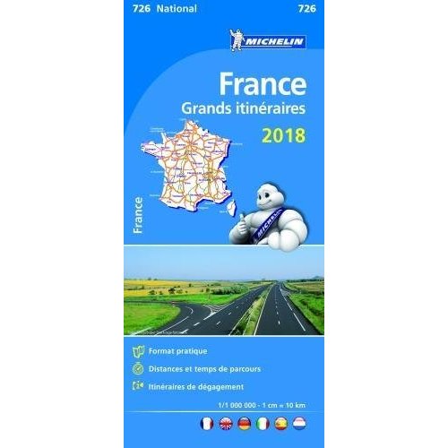 726 France Grands itinéraires 2018 1:1000000