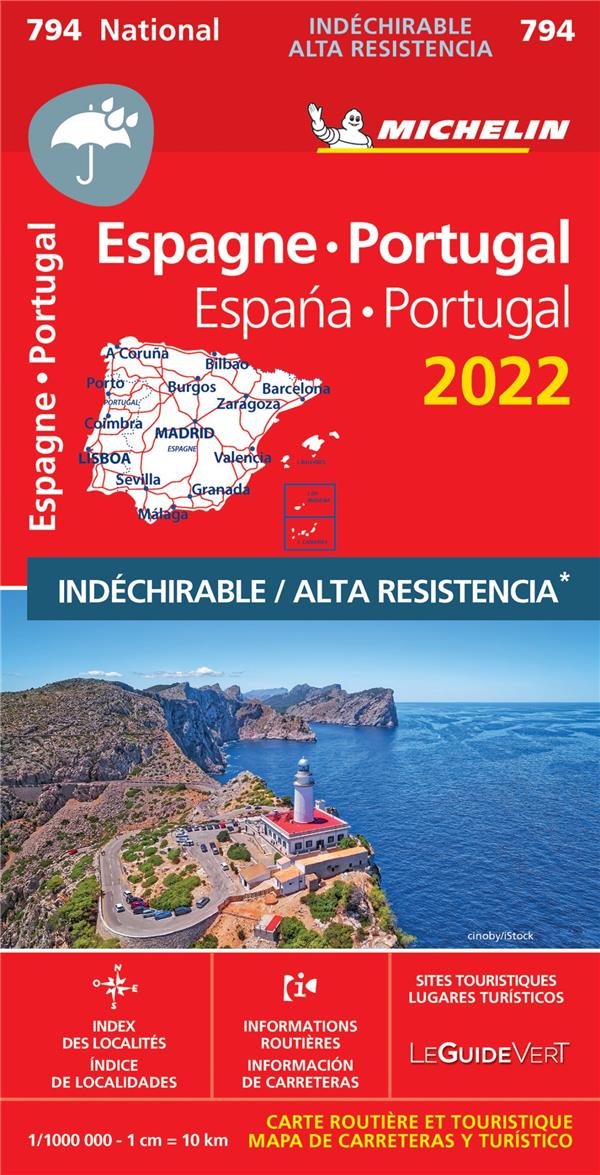 794 Espagne Portugal 2022 1:1000000 indéchirable