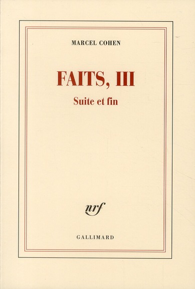 Faits Tome 3 : Suite et fin