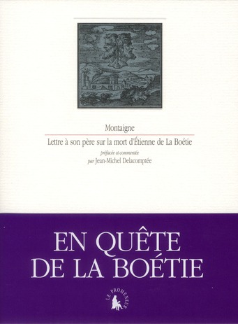 Lettre à son père sur la mort d'Etienne de La Boétie