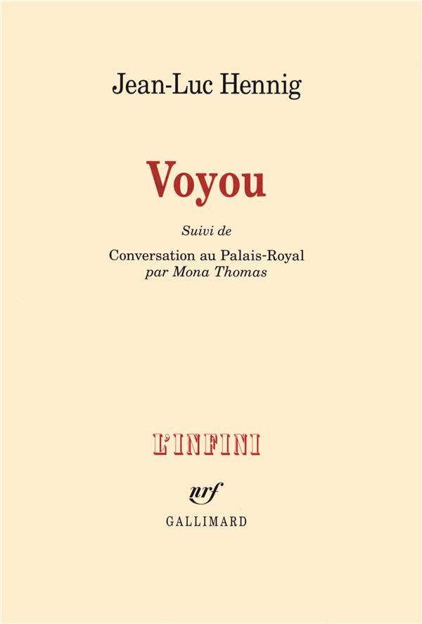 Voyou. Suivi de Conversation au Palais-Royal