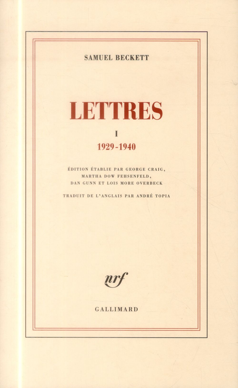 Lettres. Tome 1, 1929-1940