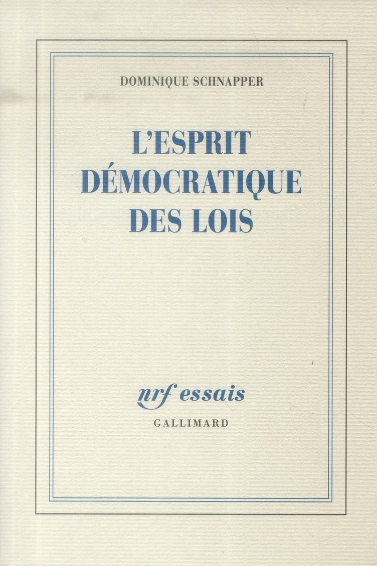 L'esprit démocratique des lois
